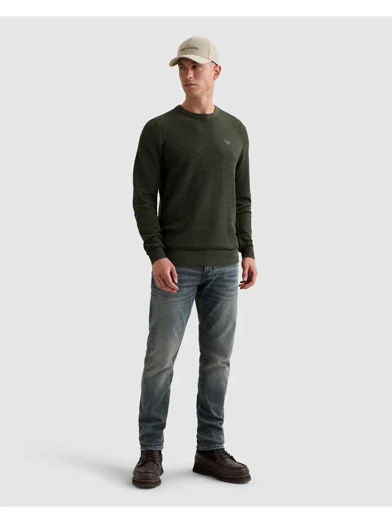R-neck cotton modal, Loden Green
