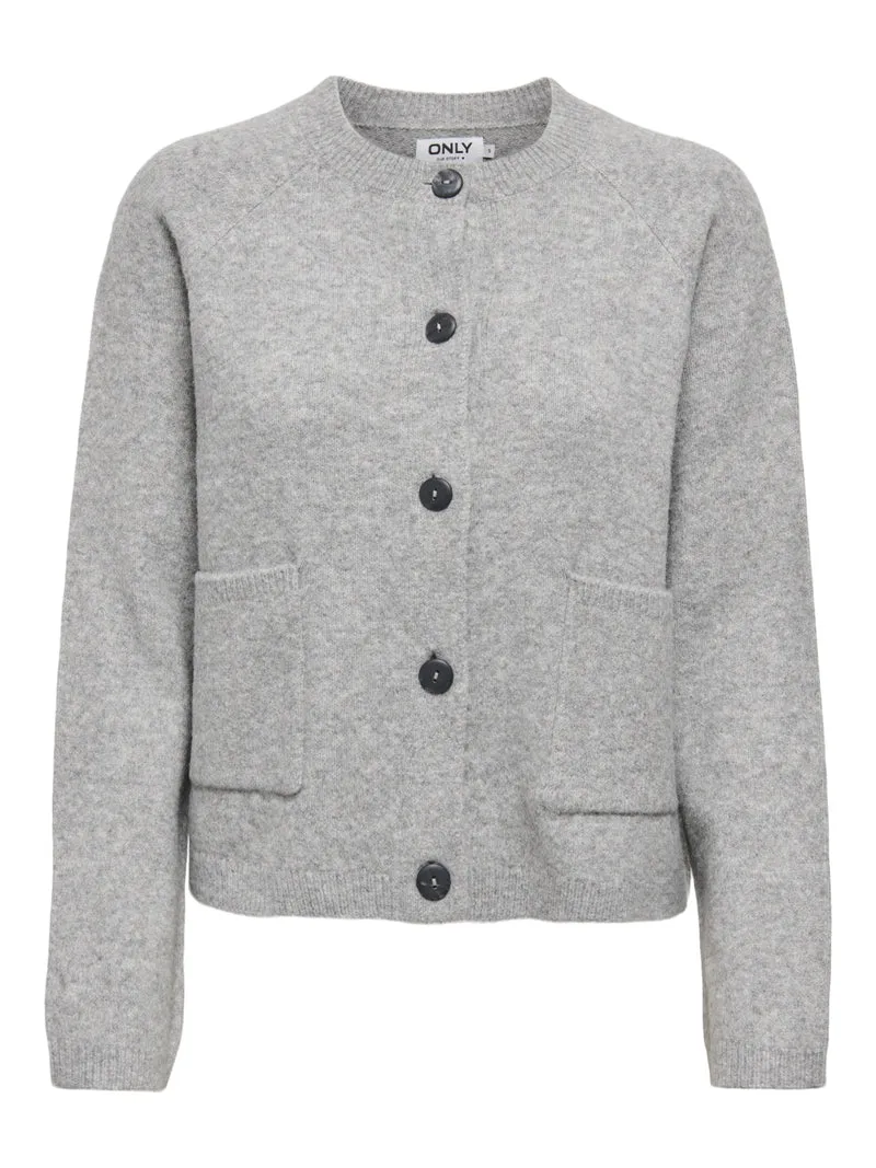ONLPIEMONTE L/S CARDIGAN KNT NOOS, Light Grey Melange