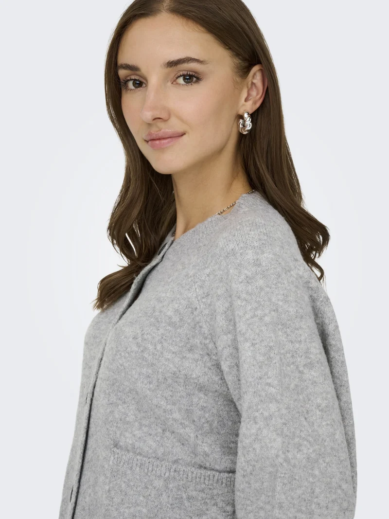ONLPIEMONTE L/S CARDIGAN KNT NOOS, Light Grey Melange
