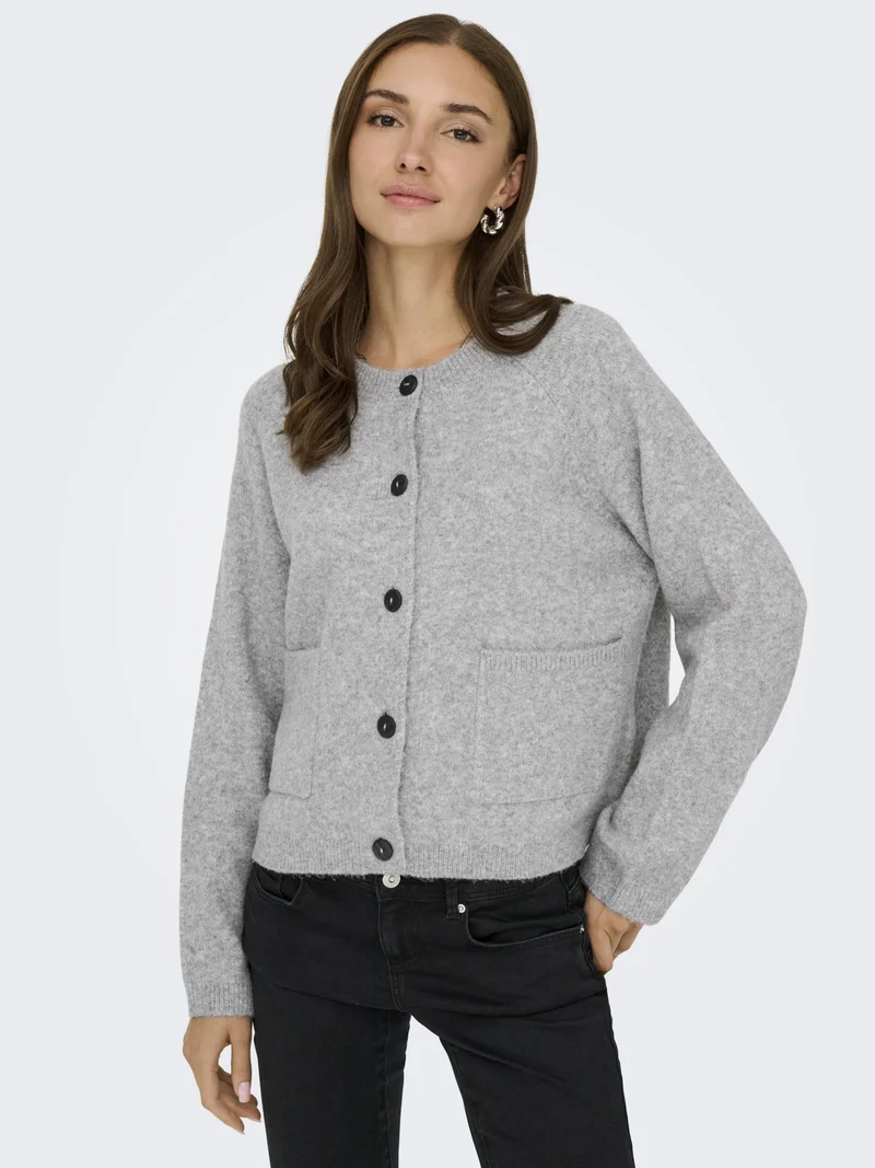 ONLPIEMONTE L/S CARDIGAN KNT NOOS, Light Grey Melange