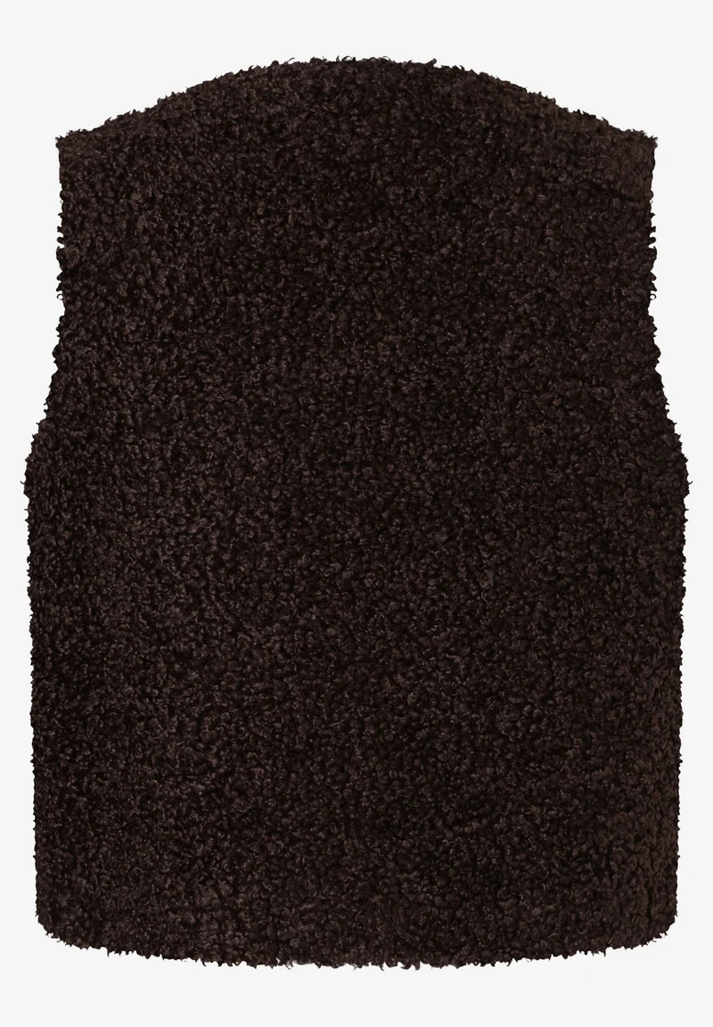 Teddy Fur Vest, espresso brown