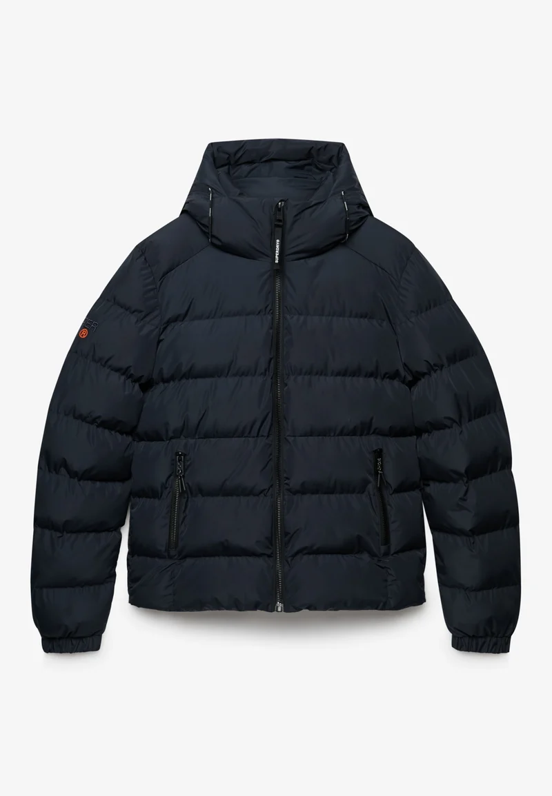 HOODED SPORTS PUFFER JACKET, Eclipse Navy/Eclipse Navy