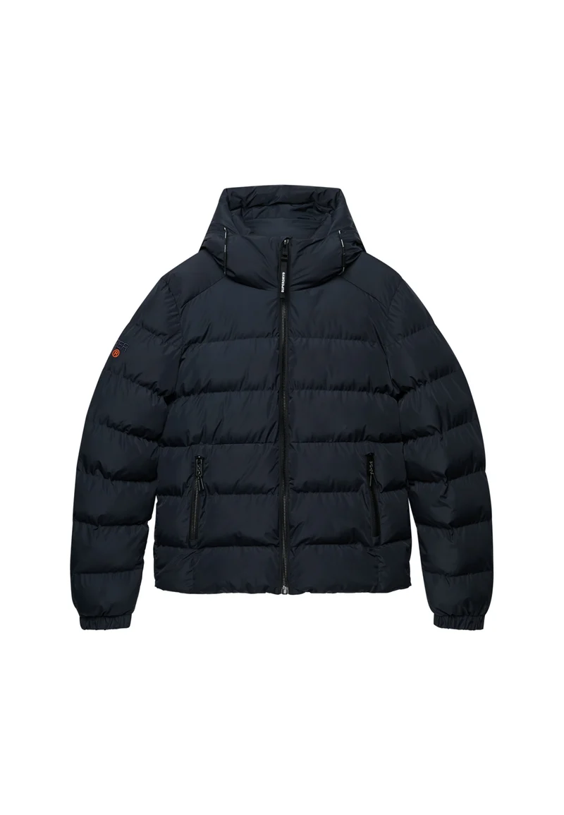HOODED SPORTS PUFFER JACKET, Eclipse Navy/Eclipse Navy