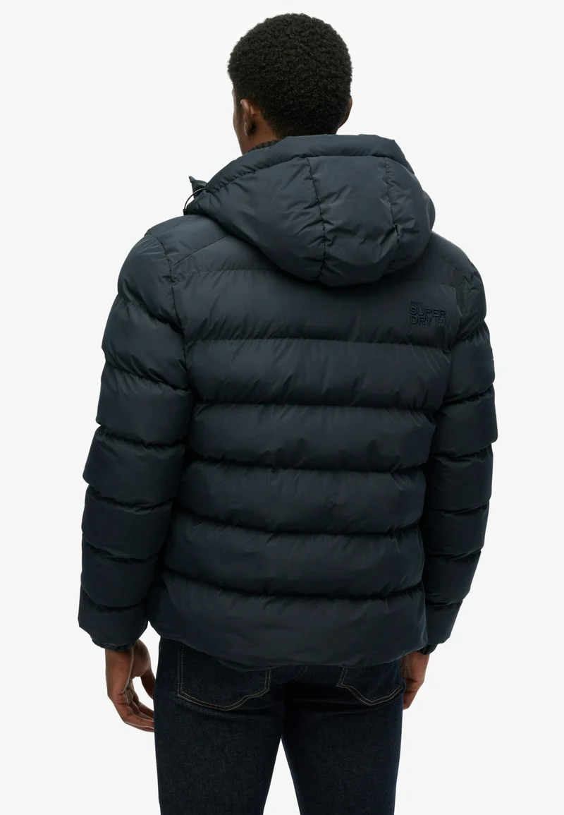 HOODED SPORTS PUFFER JACKET, Eclipse Navy/Eclipse Navy
