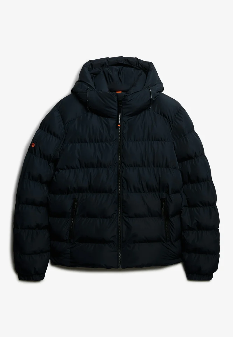 HOODED SPORTS PUFFER JACKET, Eclipse Navy/Eclipse Navy