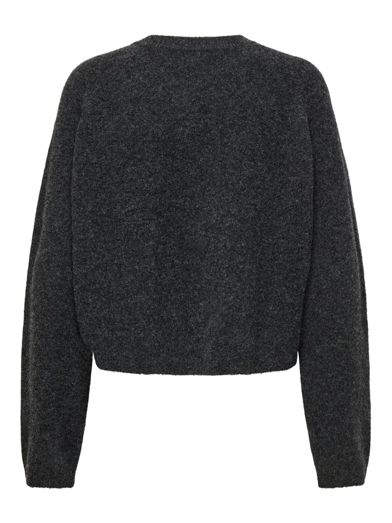 ONLPIEMONTE L/S CARDIGAN KNT NOOS, Dark Grey Melange