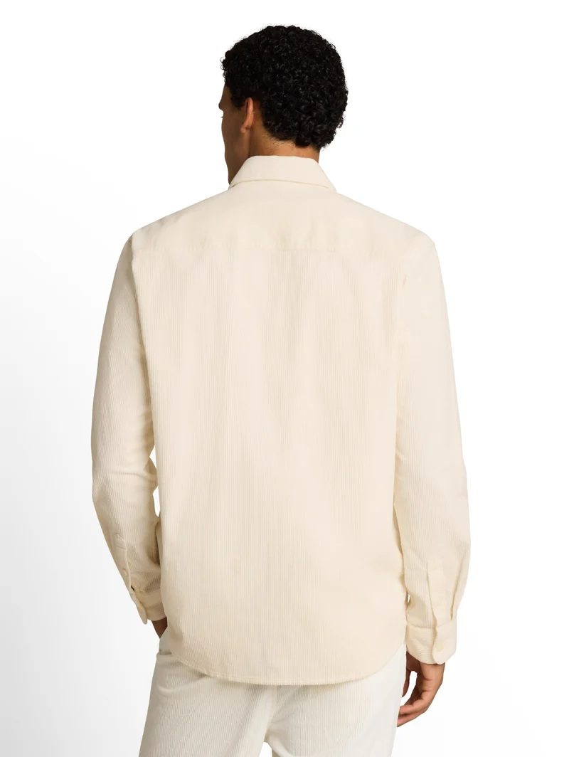 relaxed corduroy shirt, Gardenia White