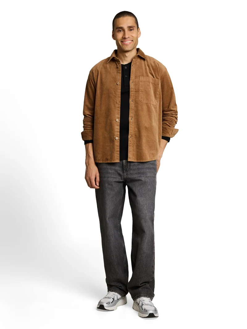 relaxed corduroy shirt, malt brown