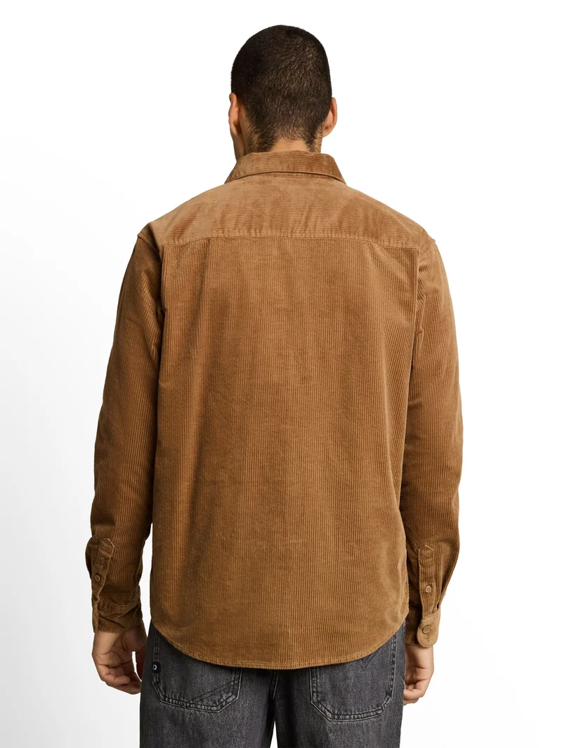 relaxed corduroy shirt, malt brown