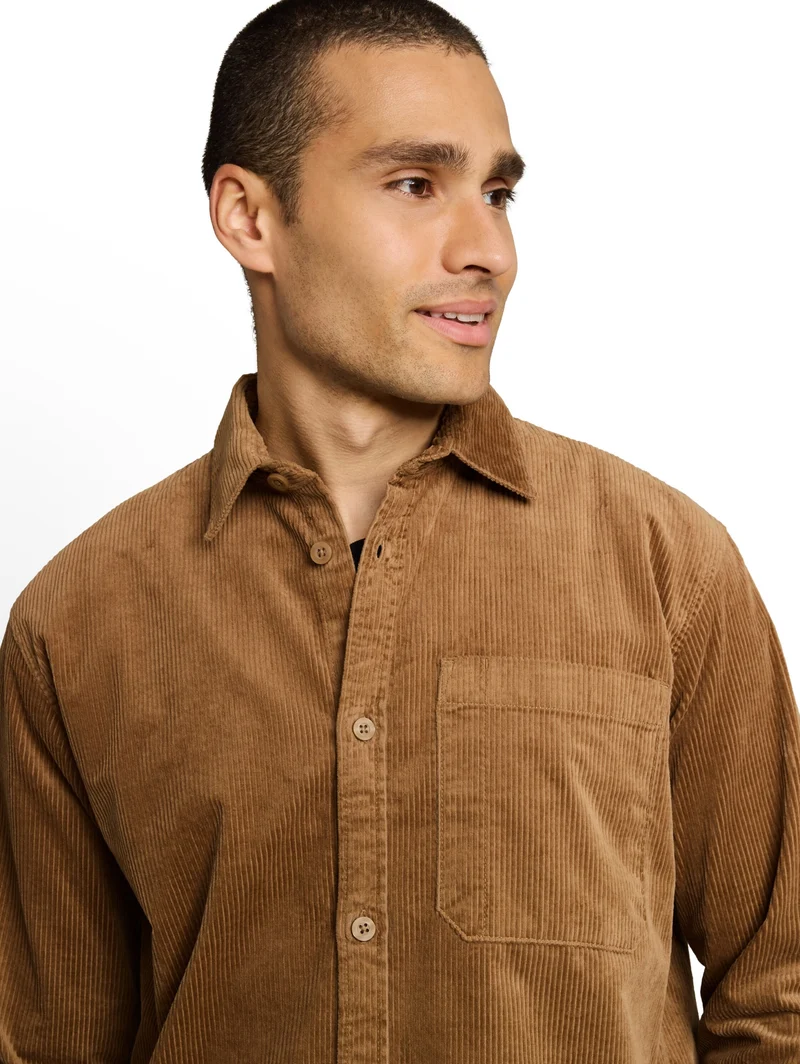 relaxed corduroy shirt, malt brown