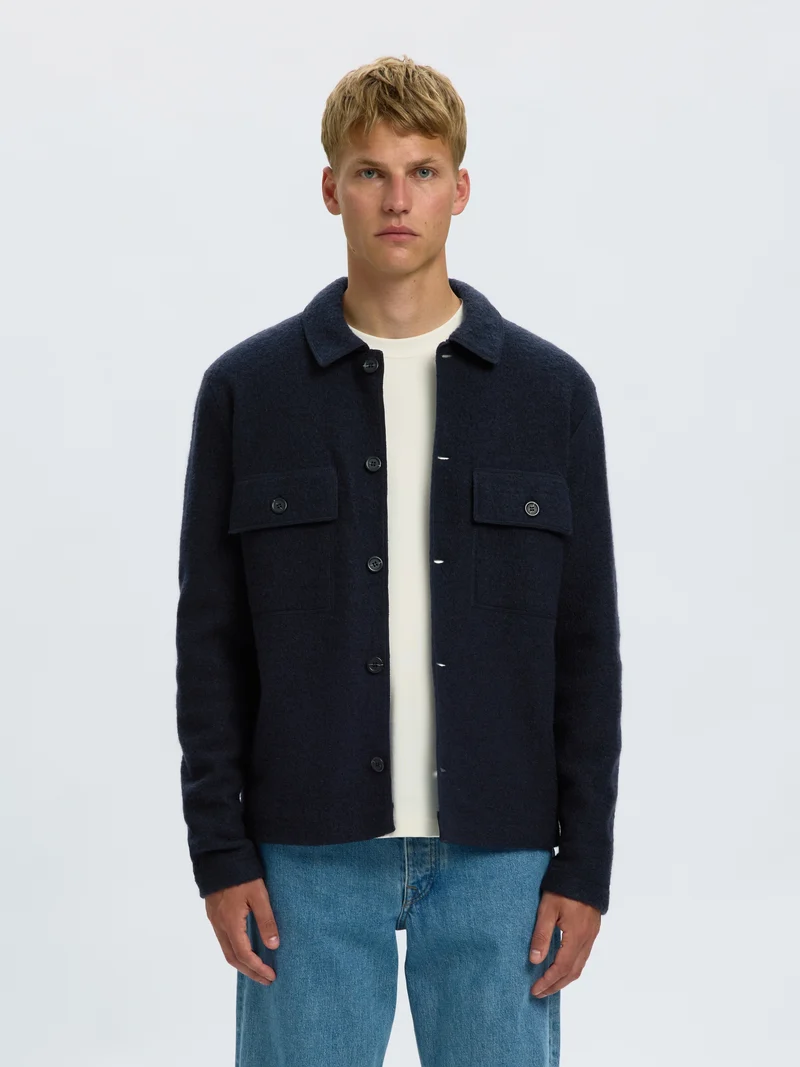 SLMNEALY LS KNIT WORKWEAR CARDIGAN, Sky Captain