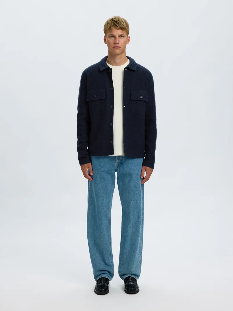 SLMNEALY LS KNIT WORKWEAR CARDIGAN, Sky Captain