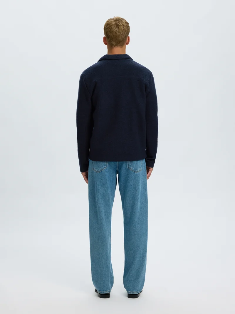 SLMNEALY LS KNIT WORKWEAR CARDIGAN, Sky Captain