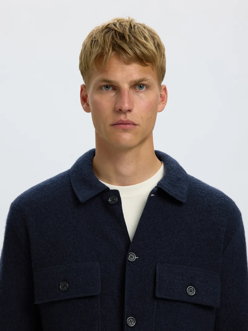 SLMNEALY LS KNIT WORKWEAR CARDIGAN, Sky Captain