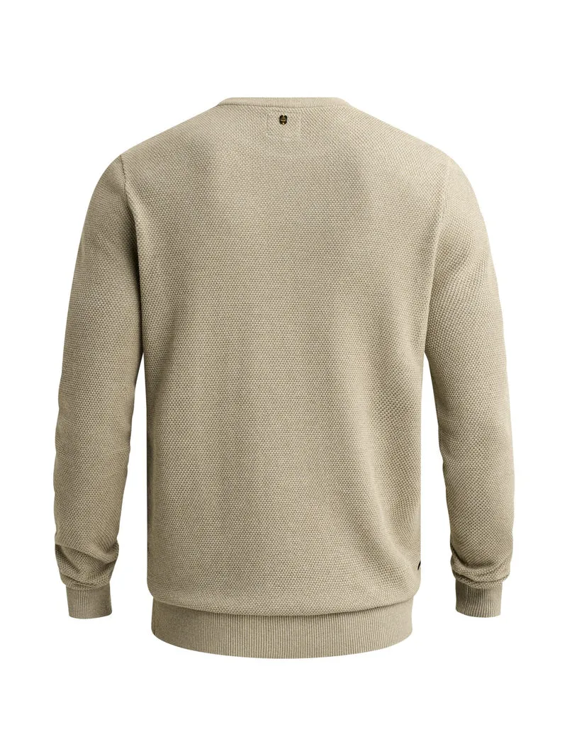 R-neck cotton modal, Abbey Stone