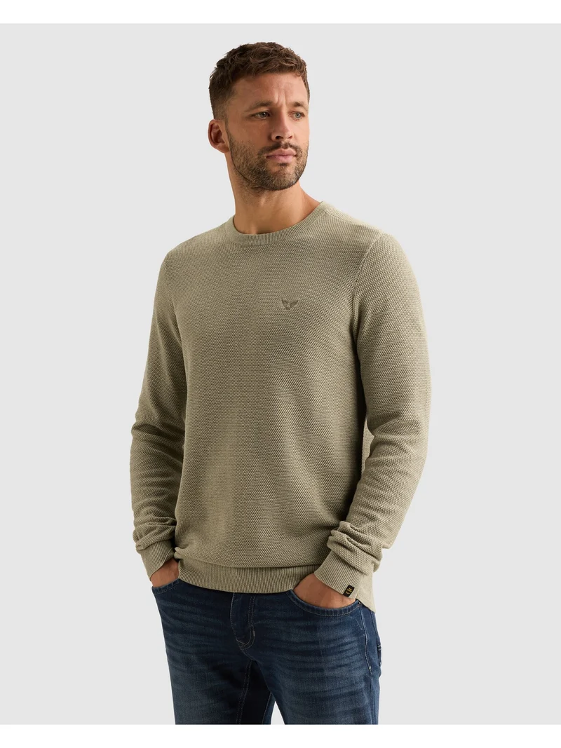 R-neck cotton modal, Abbey Stone