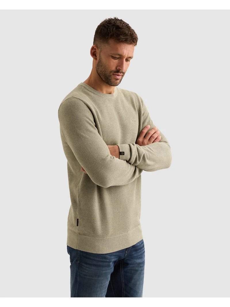 R-neck cotton modal, Abbey Stone