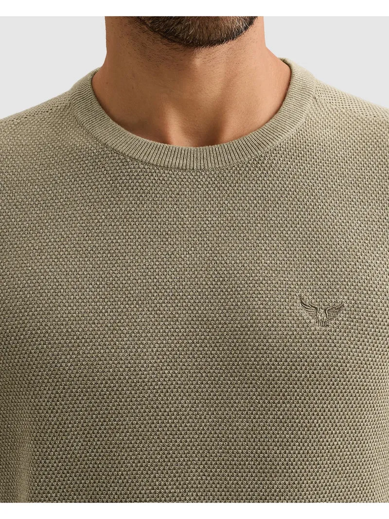 R-neck cotton modal, Abbey Stone