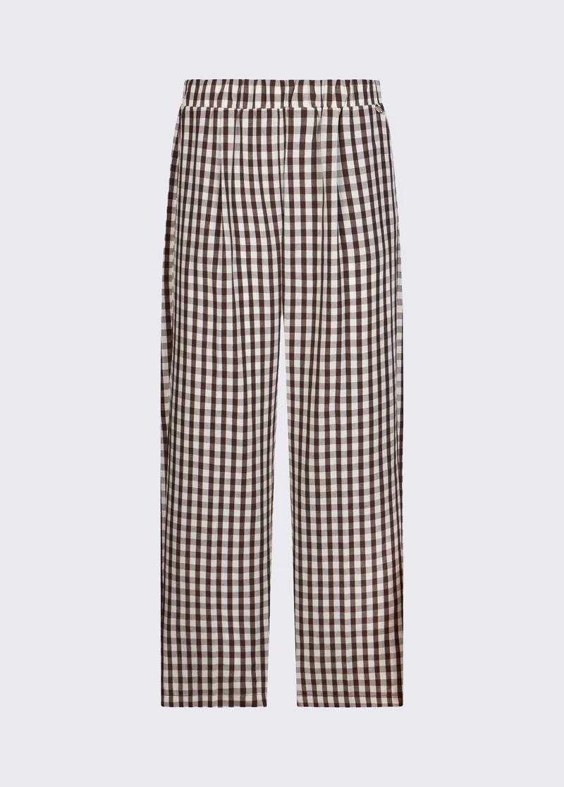 Vichy Linen-Blend Trousers