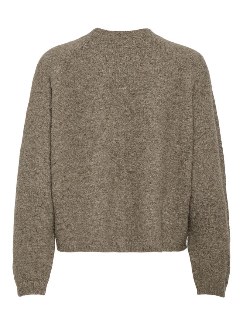 ONLPIEMONTE L/S CARDIGAN KNT NOOS, Walnut/Melange
