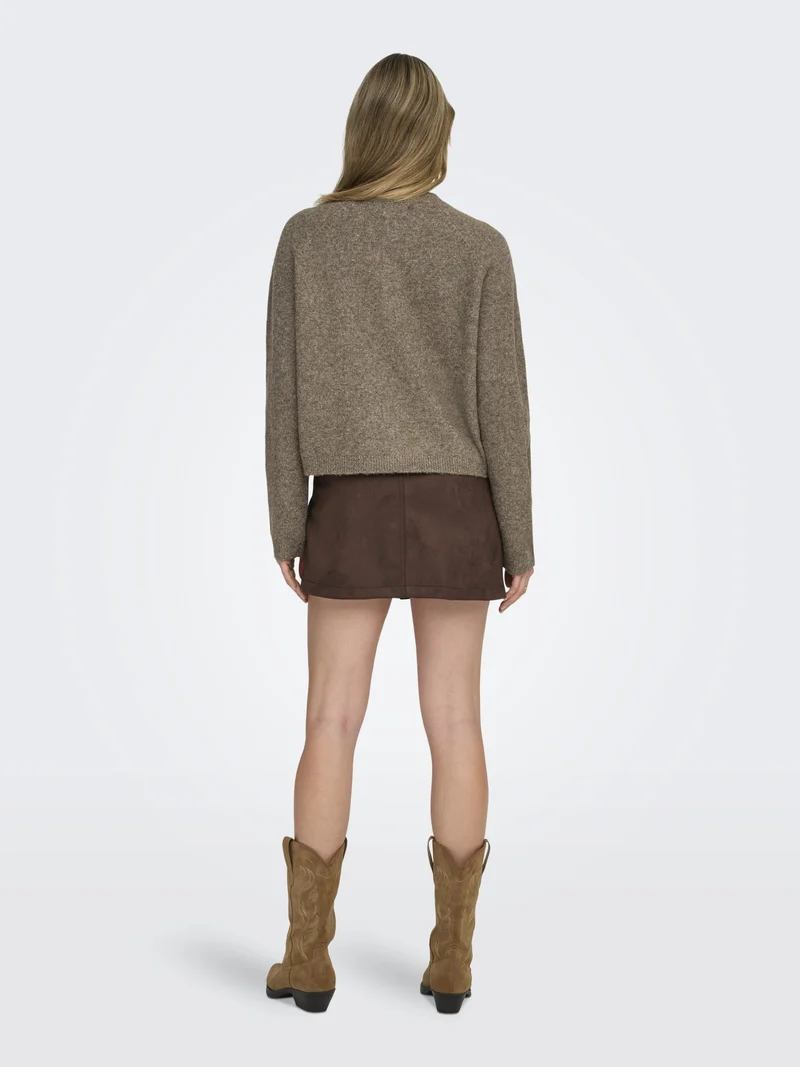 ONLPIEMONTE L/S CARDIGAN KNT NOOS, Walnut/Melange