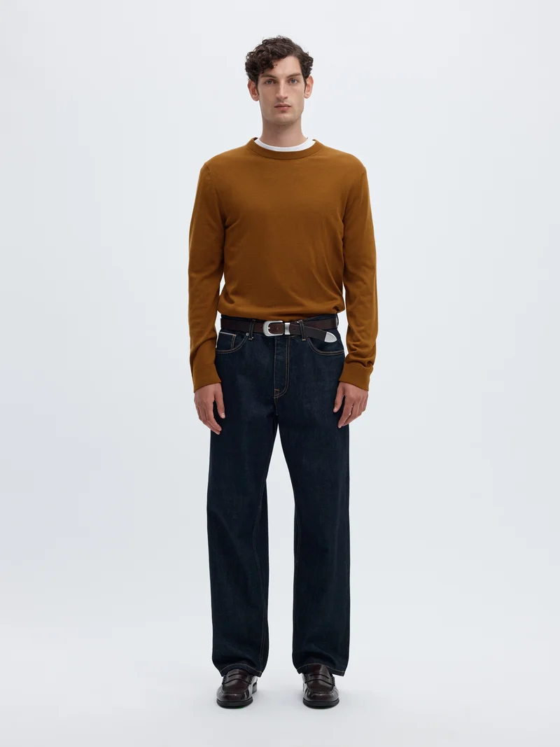 SLMTRAY LS KNIT REG MERINO CREW NOO, Monks Robe