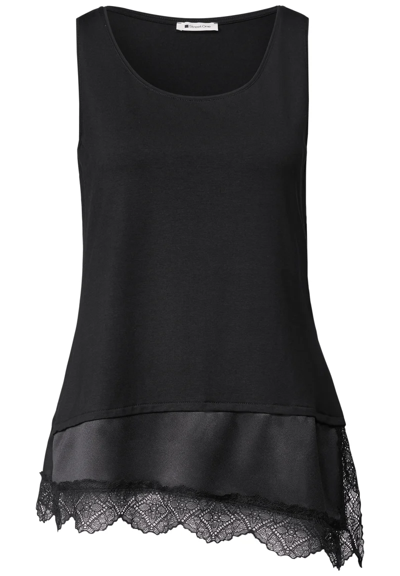 top w.diagonal woven bottom, Black