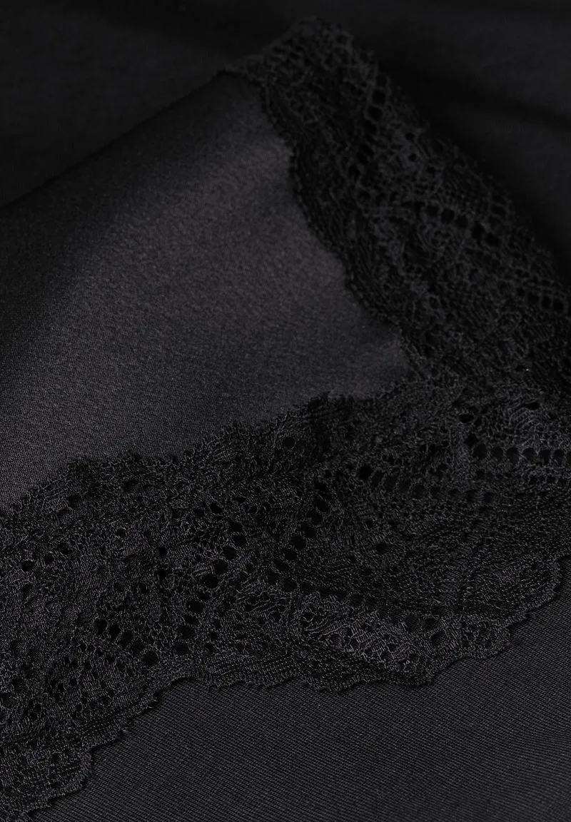 top w.diagonal woven bottom, Black