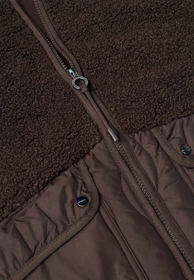 Mat Mix Teddy Coat w. Quilting, auburn brown