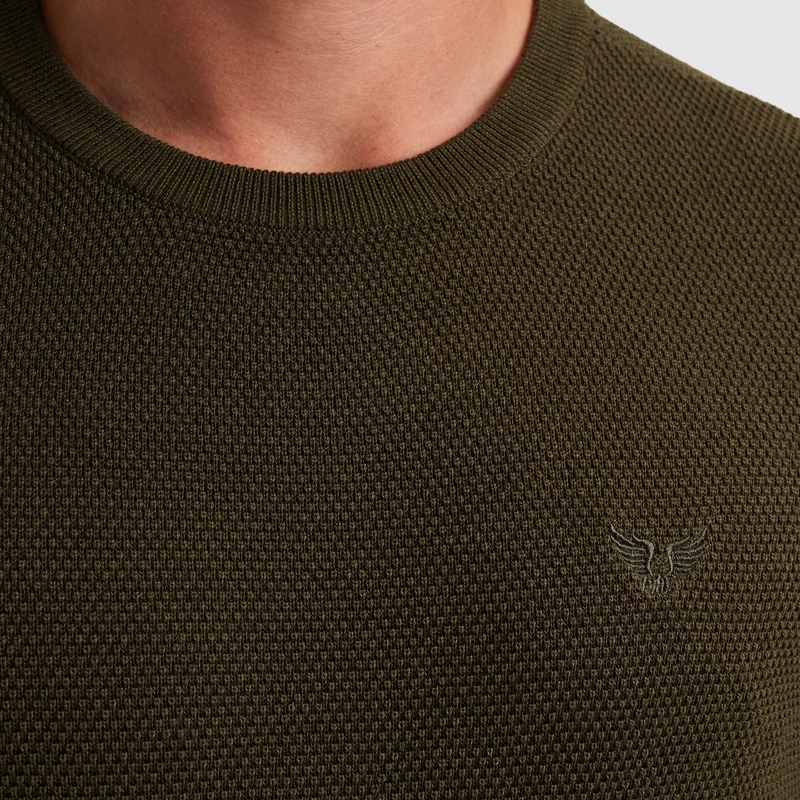 R-neck cotton modal, Beluga