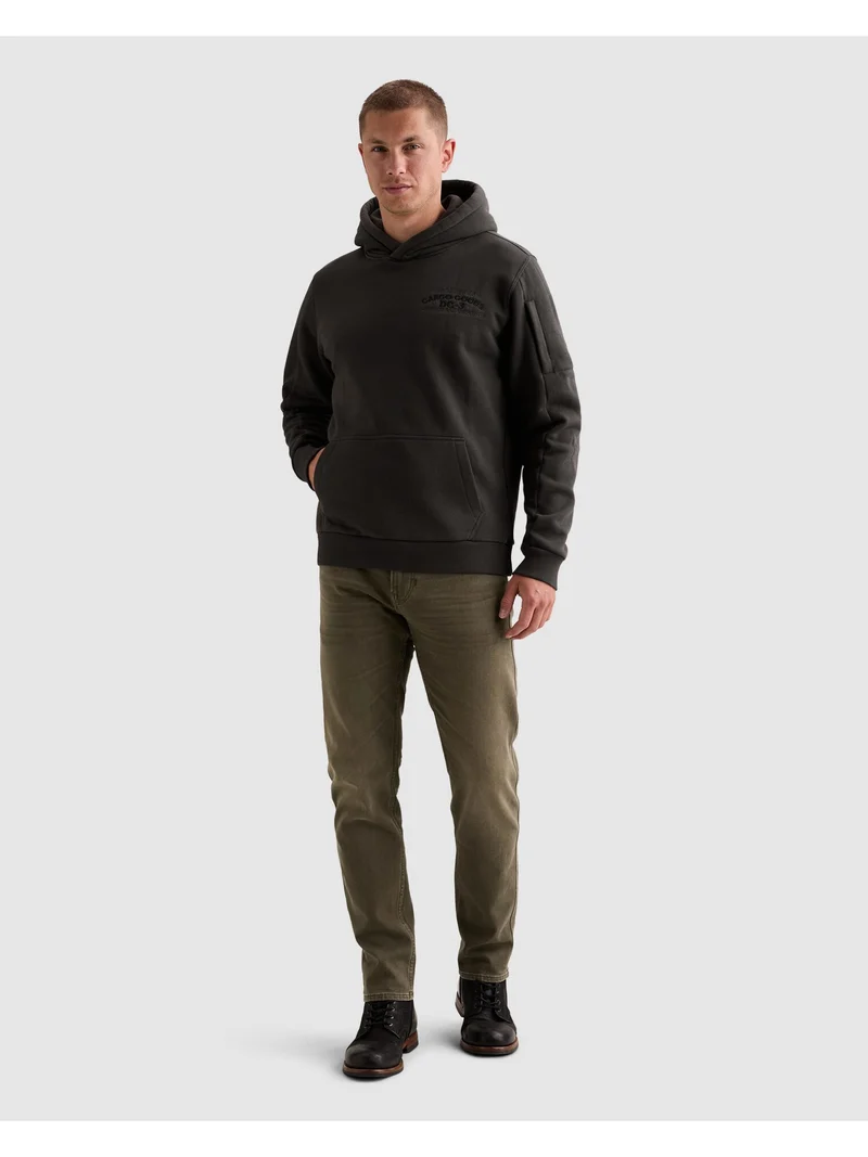 Hooded 3t cross fleece, Obsidian