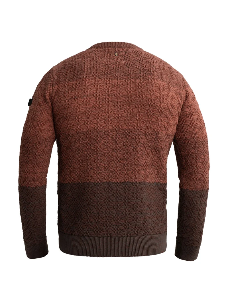 R-neck gradient knit, Arabian Spice