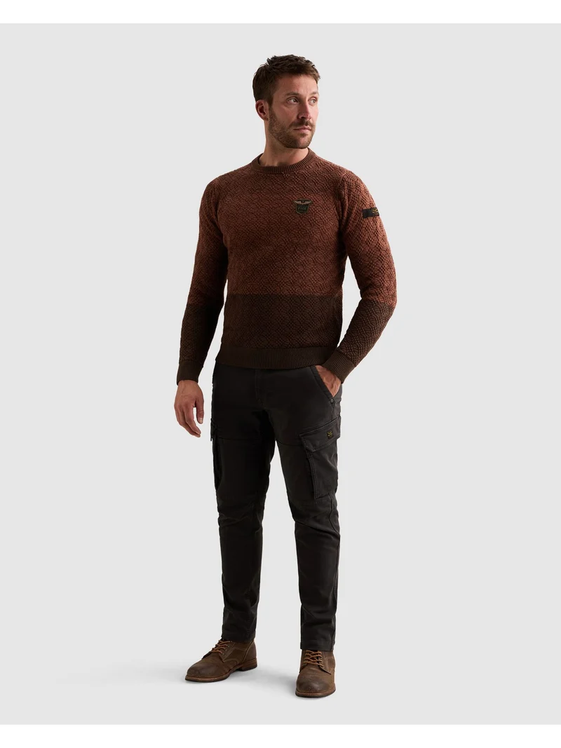 R-neck gradient knit, Arabian Spice