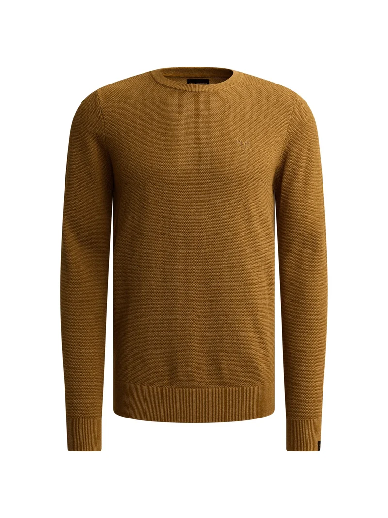 R-neck cotton modal, Golden Brown
