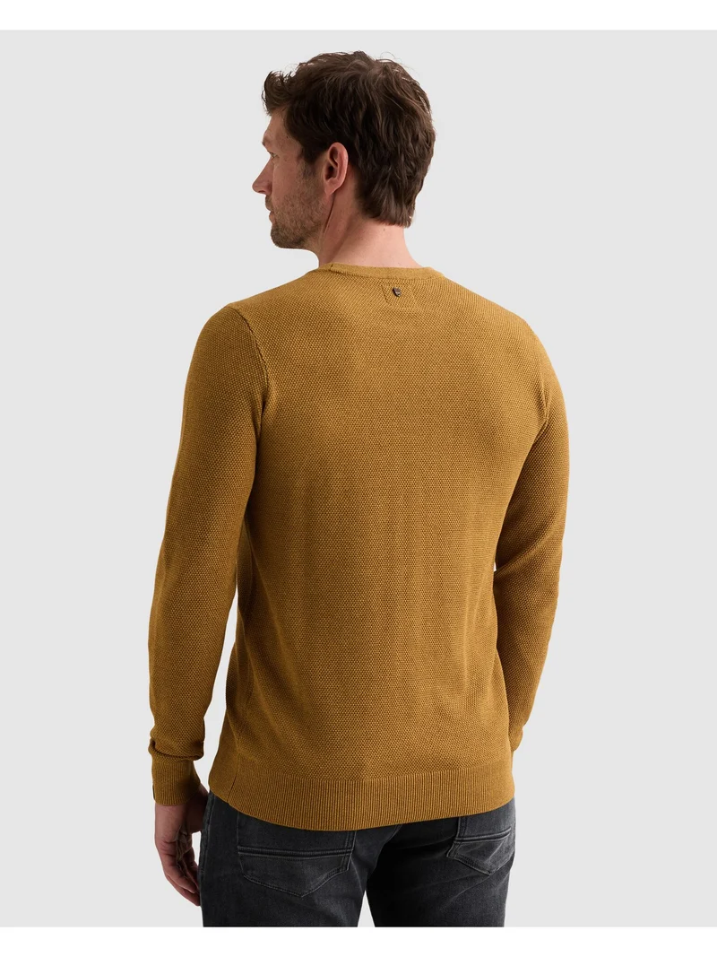 R-neck cotton modal, Golden Brown