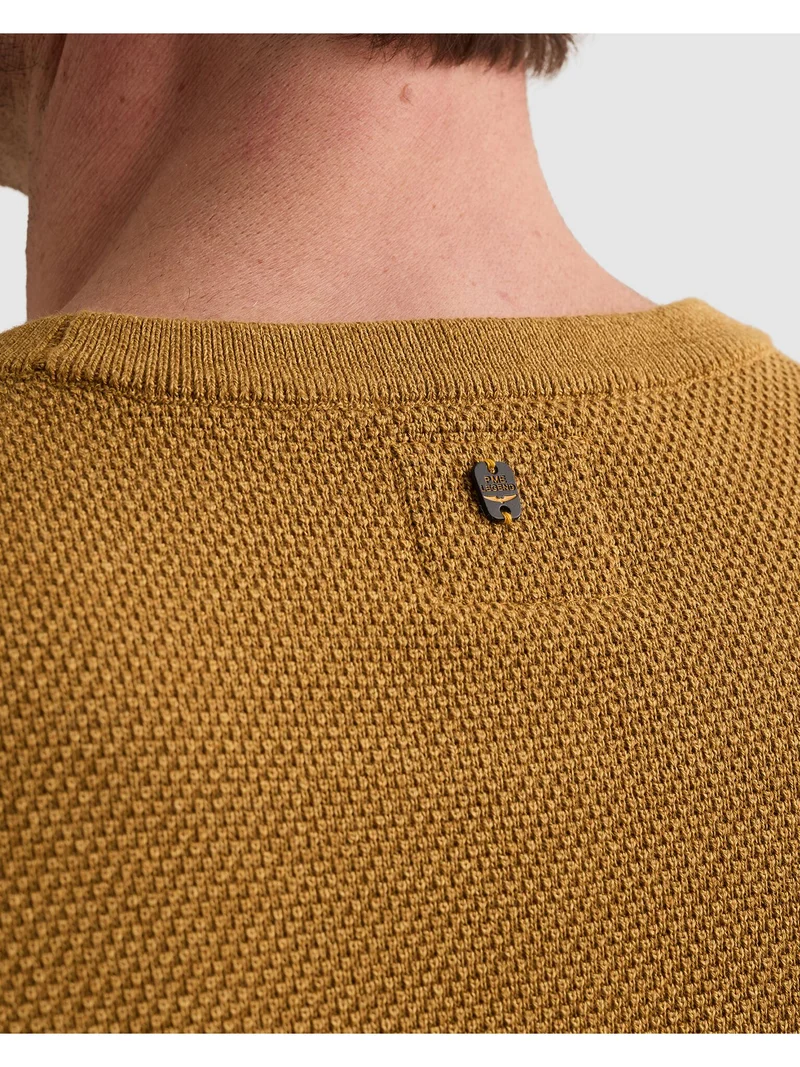 R-neck cotton modal, Golden Brown