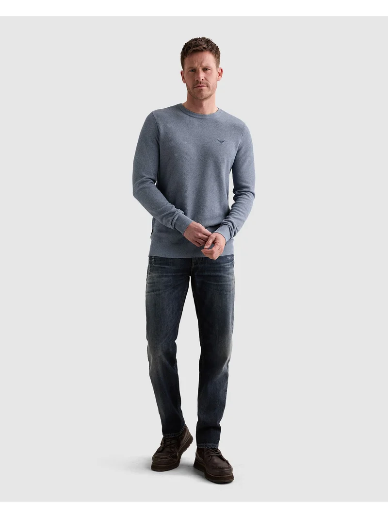 R-neck cotton modal, Porcelain