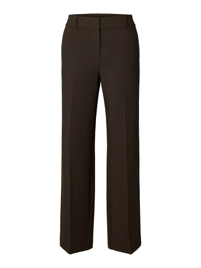SLWRITA MW WIDE PANT MEL NOOS, Delicioso/MELANGE