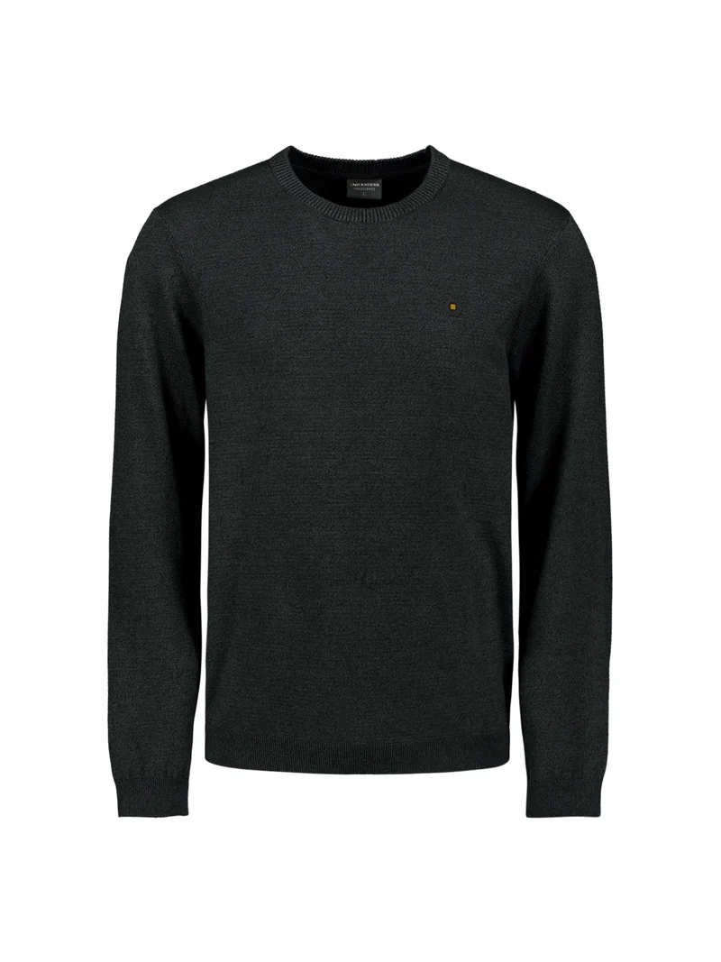 Pullover Crewneck 2 Coloured Melange, Dark Grey