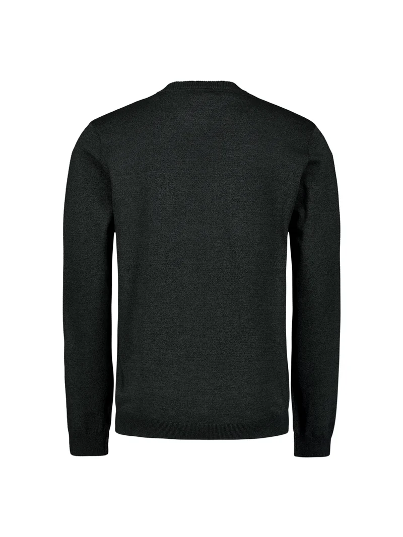 Pullover Crewneck 2 Coloured Melange, Dark Grey