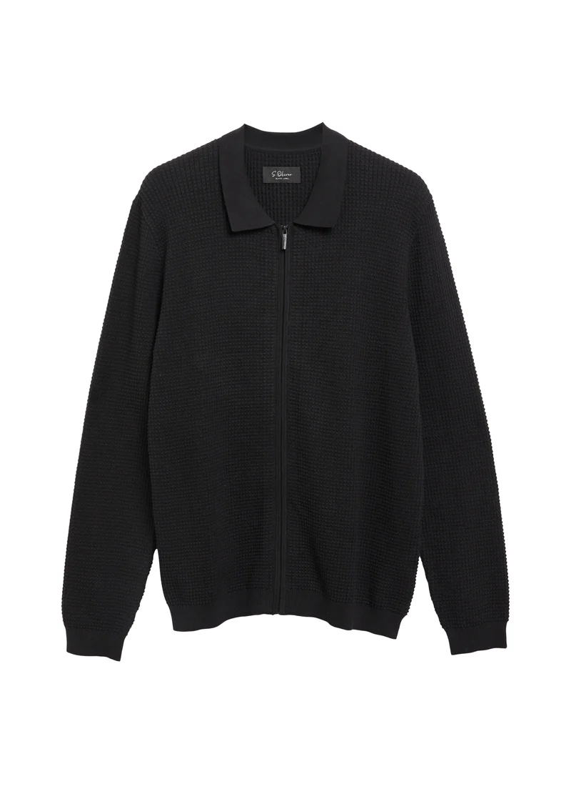 Strickjacke, GREY/BLACK