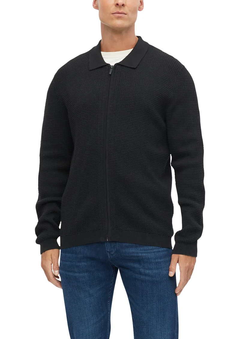 Strickjacke, GREY/BLACK