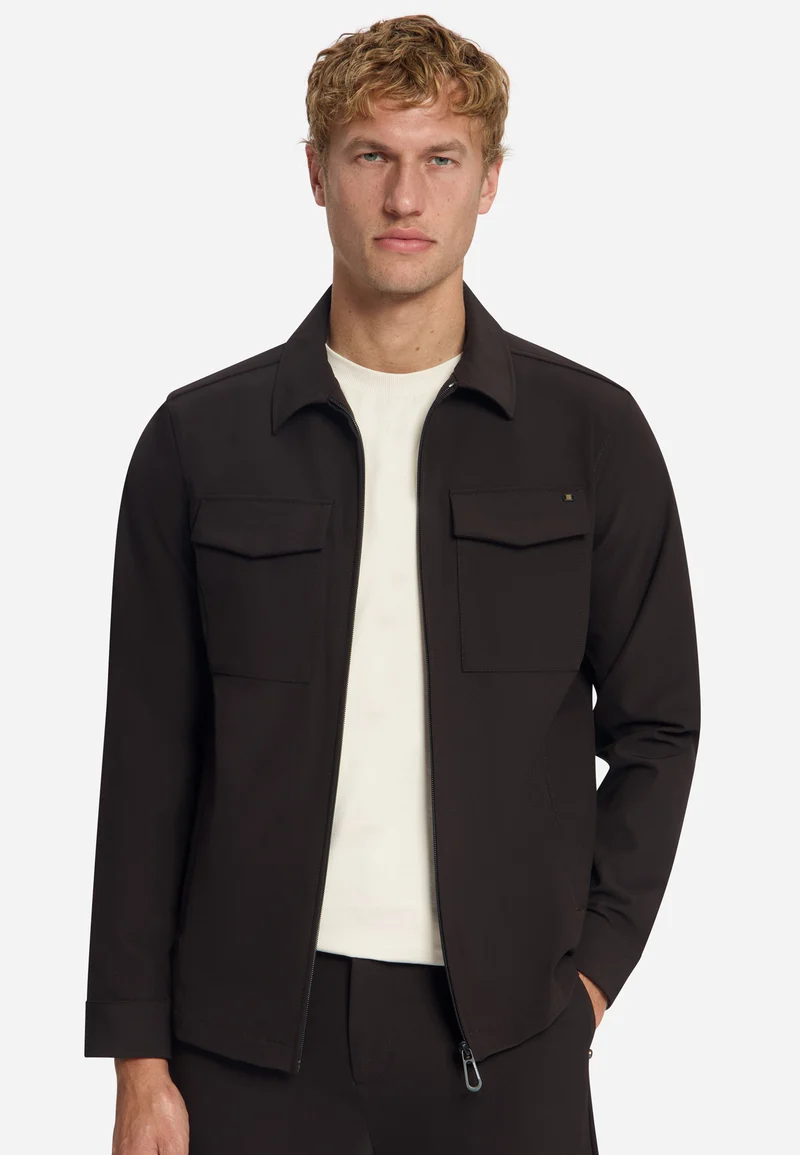 Overshirt Full Zipper Stretch Sedoc, Earth