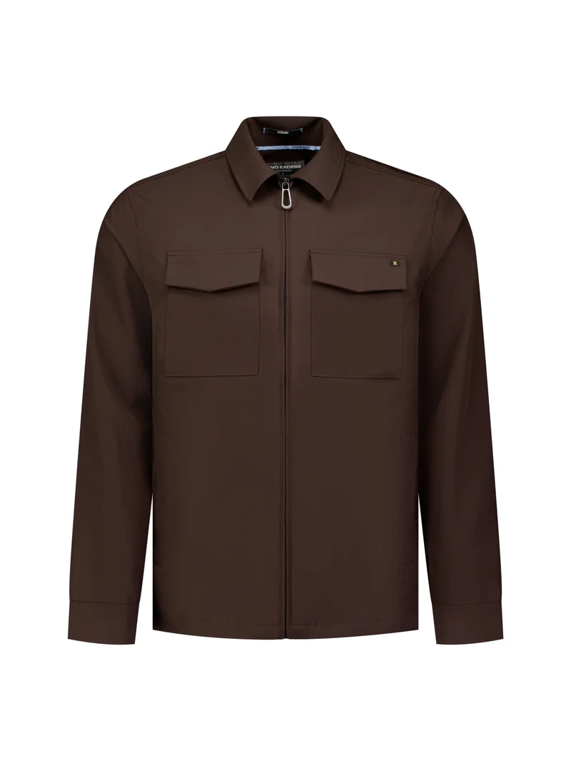 Overshirt Full Zipper Stretch Sedoc, Earth