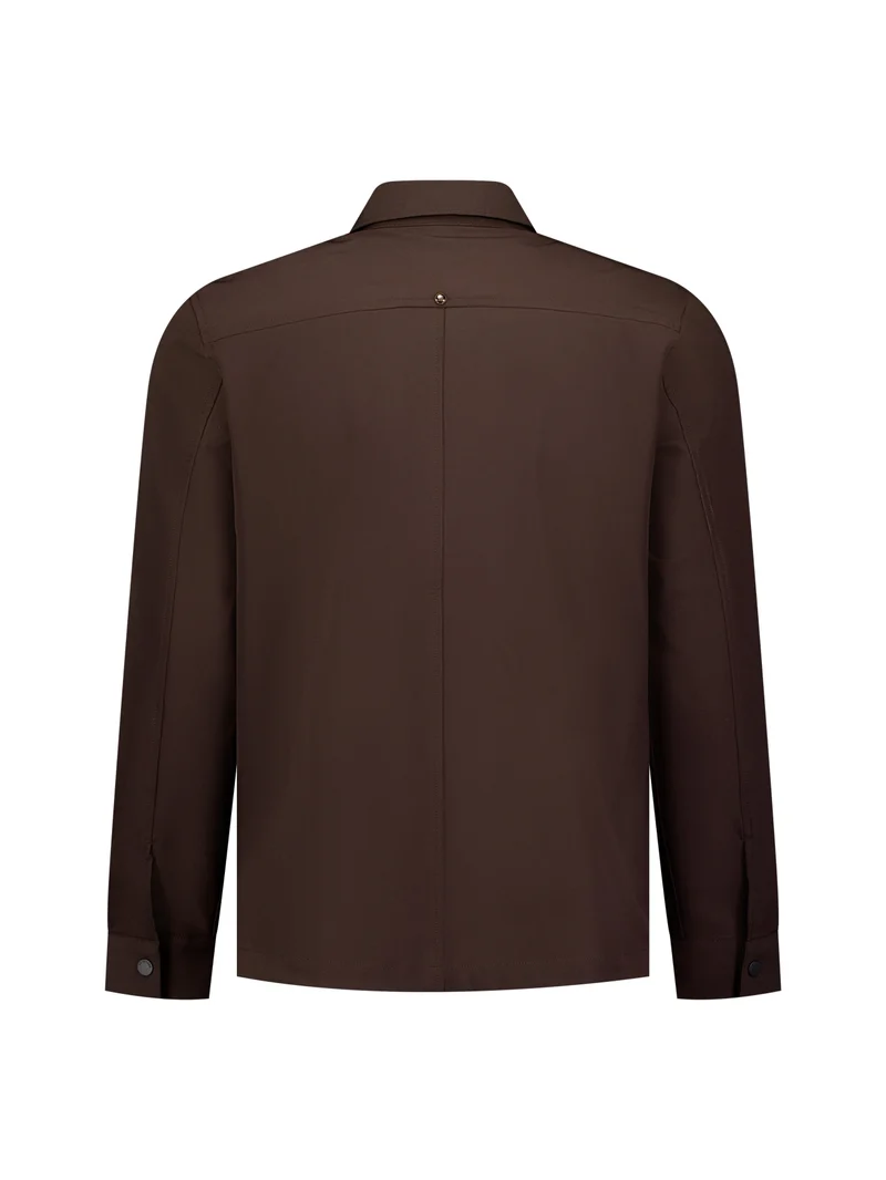 Overshirt Full Zipper Stretch Sedoc, Earth