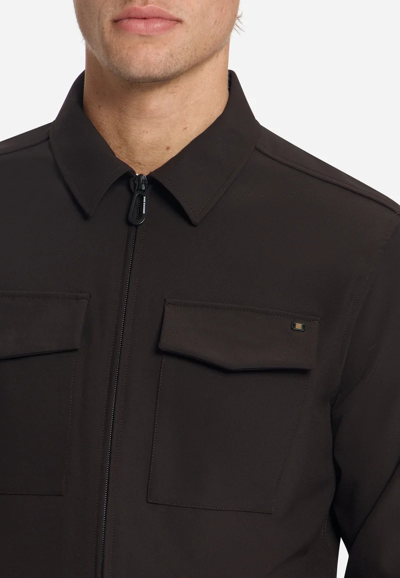 Overshirt Full Zipper Stretch Sedoc, Earth