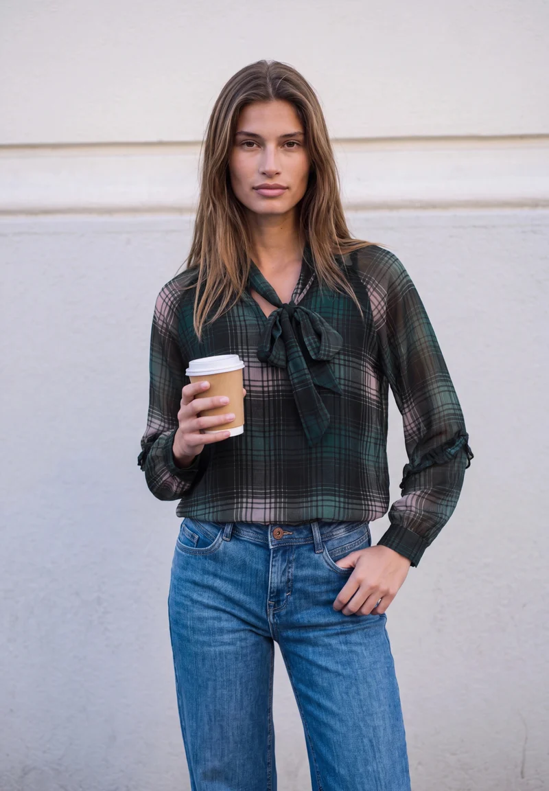 Studio_Raglan chiffon blouse w, pearly rose