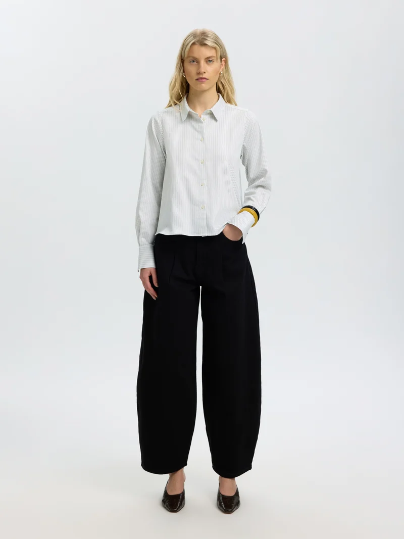 SLWROMIE LS RELAXED SHIRT, Avocado Oil/STRIPE