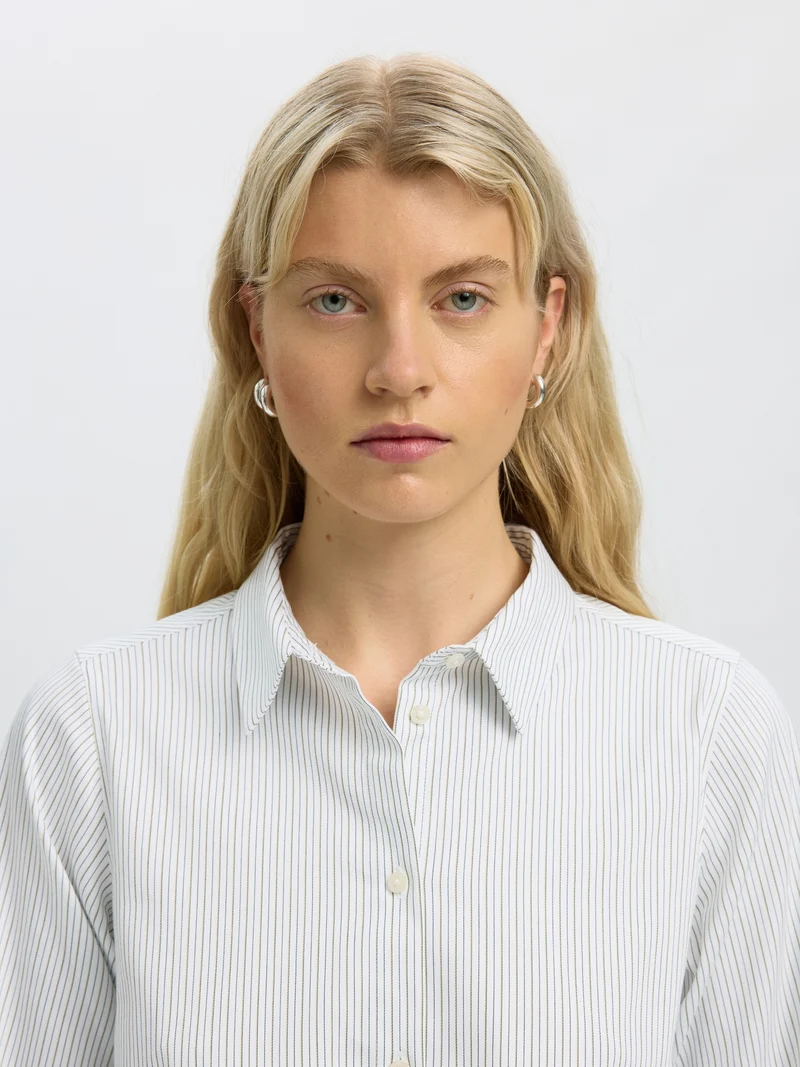 SLWROMIE LS RELAXED SHIRT, Avocado Oil/STRIPE
