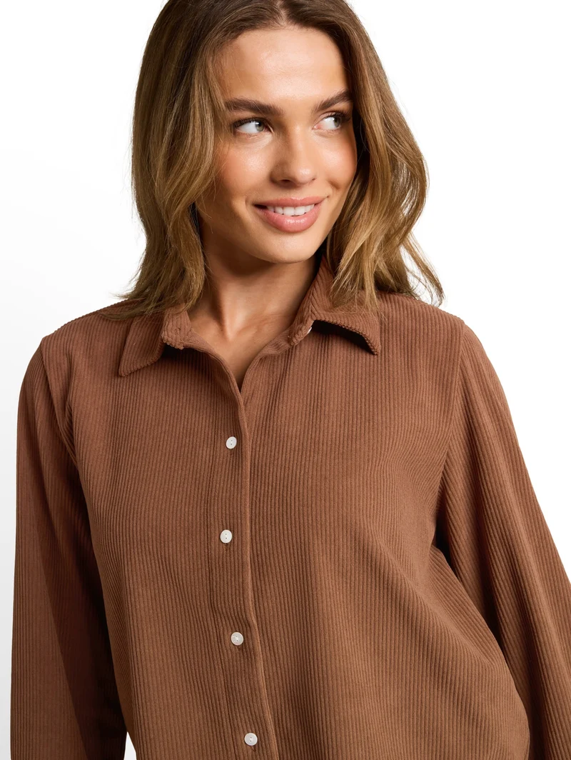 blouse cosy corduroy, camel